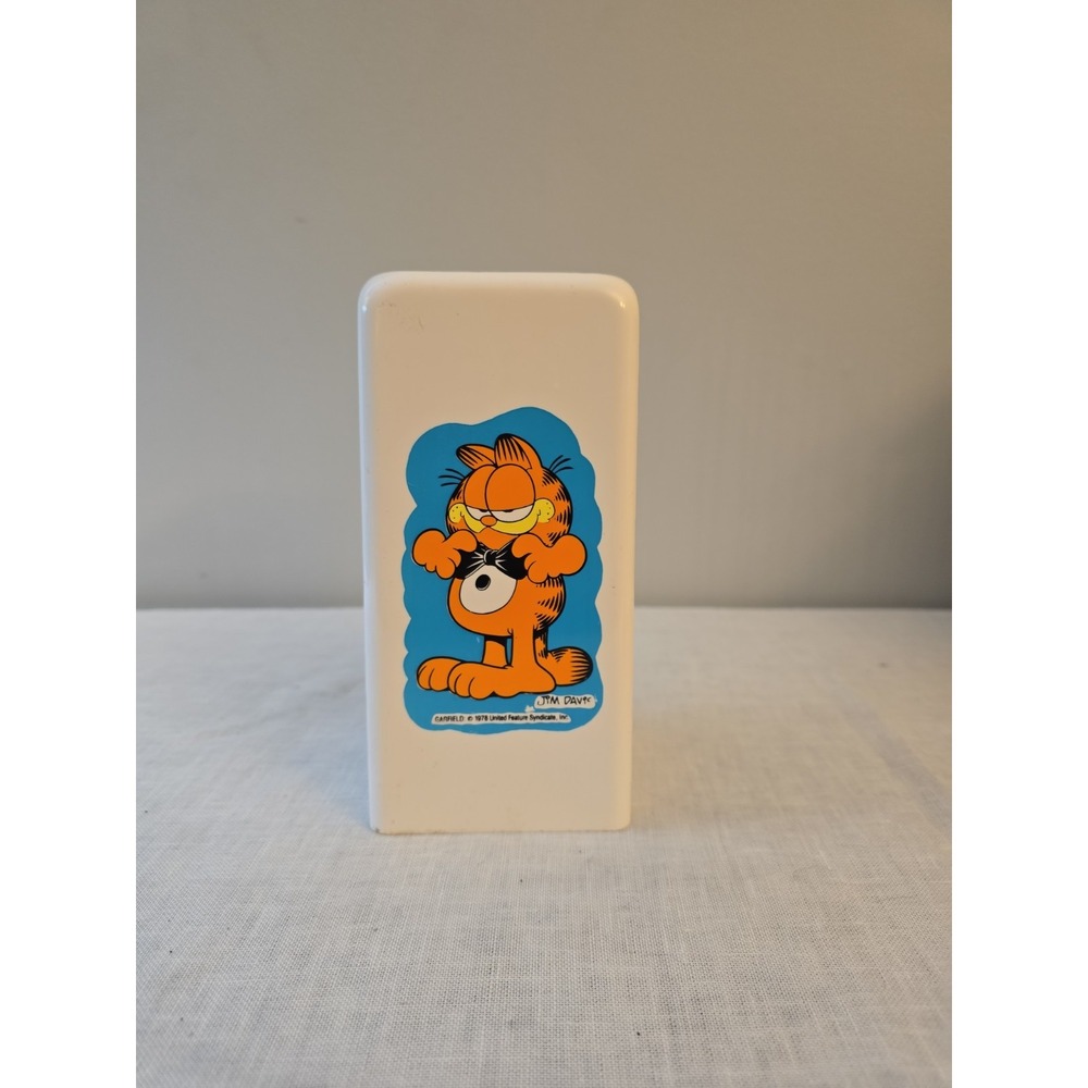 Vintage Garfield Bow Tie Dixie Cup Counter Dispenser  1978 Bathroom